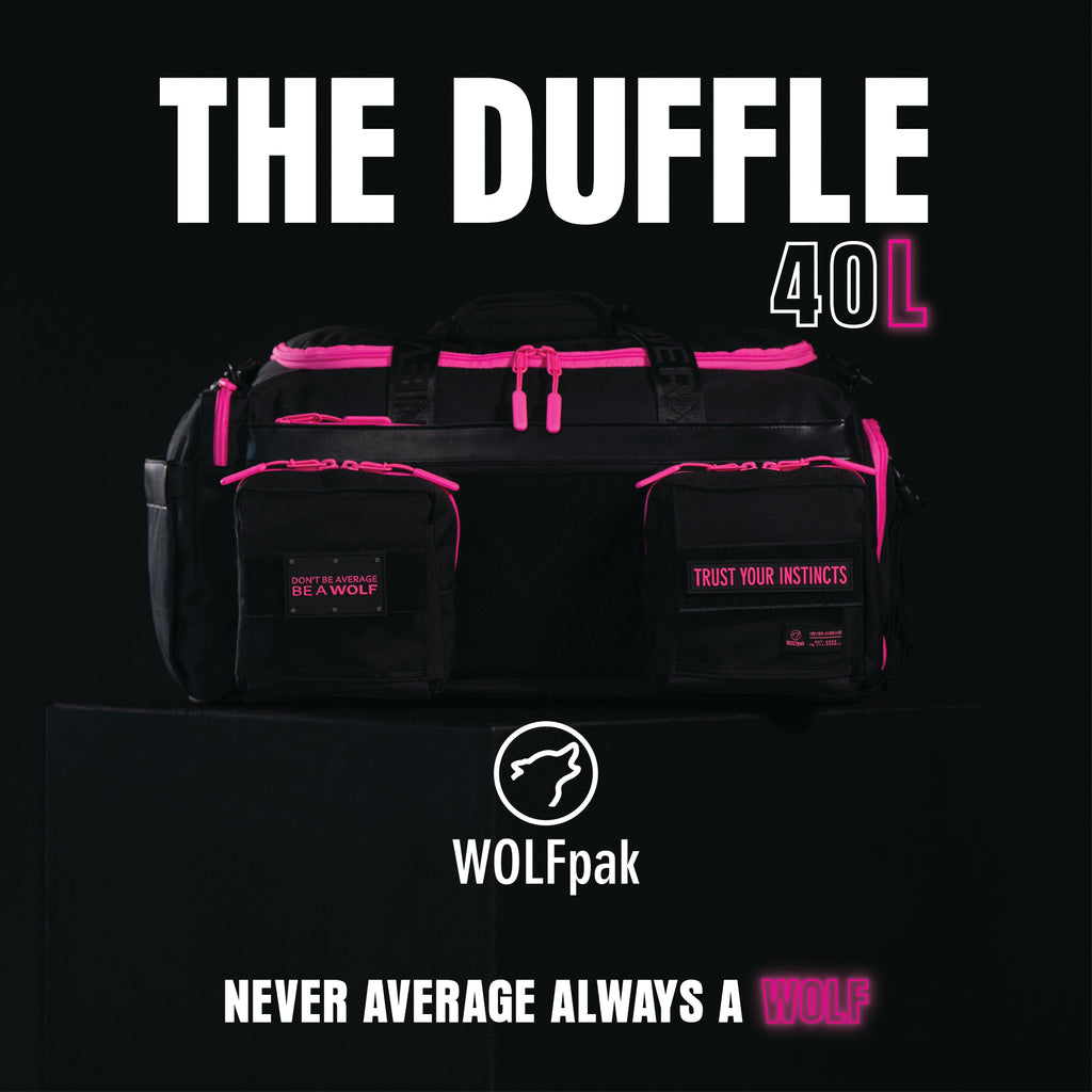 40L Ultimate Duffle Bag Black Neon Pink - Image 4