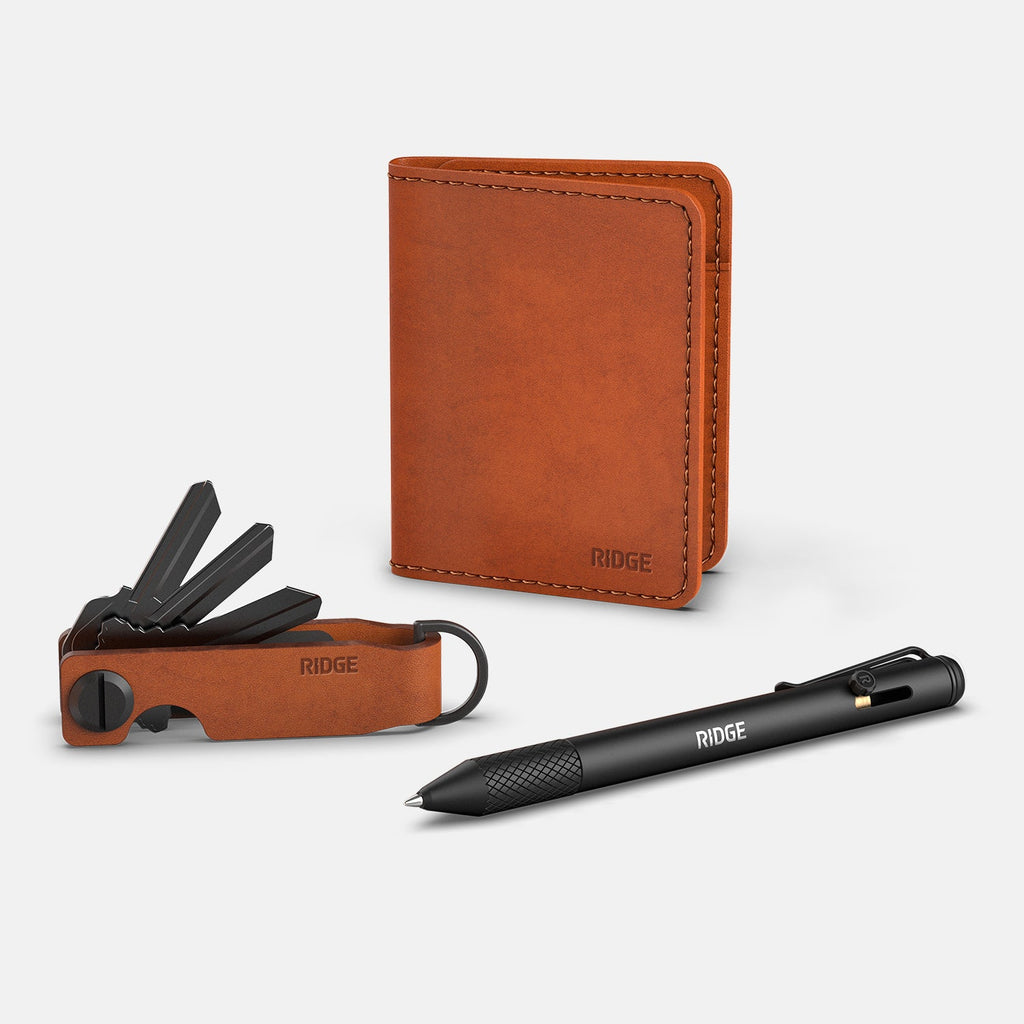 Daily Writer Kit - Bifold - Tobacco Brown Leather - Image 2