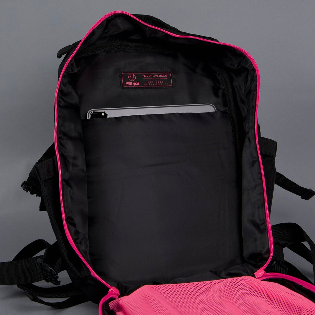 25L Backpack Black Neon Pink - Image 8