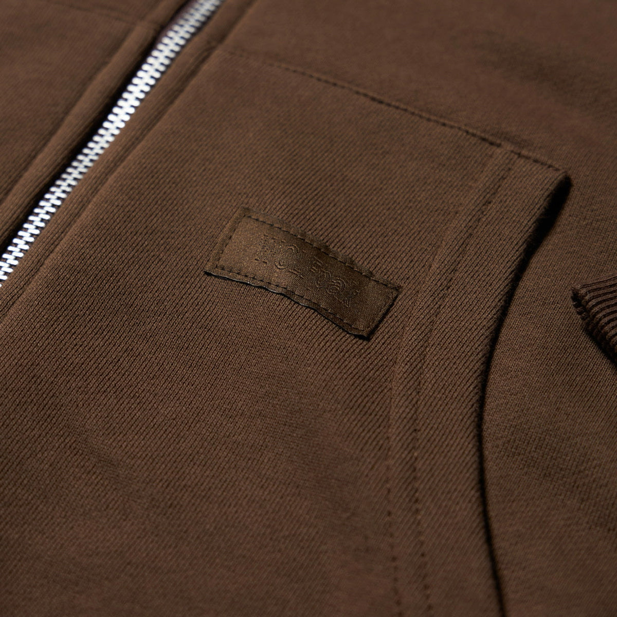 Mocha Brown Zip Up Hoodie - Image 7