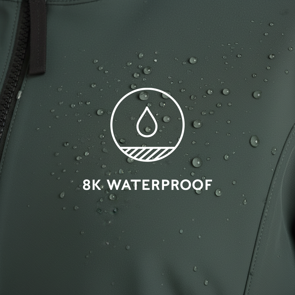 Enya Womens Longline Waterproof Softshell Jacket - Racing Green - Image 7