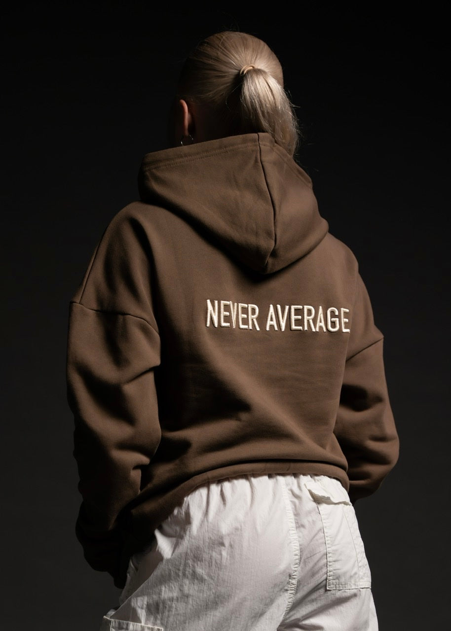 Mocha Brown Zip Up Hoodie - Image 2