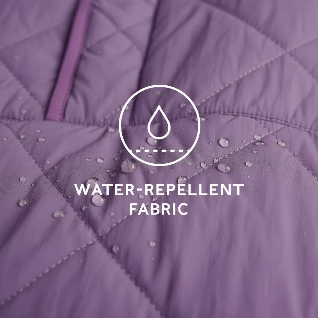 Nanford Womens Oversized Shower Resistant Diamond Quilted Jacket - Orchid - Image 8
