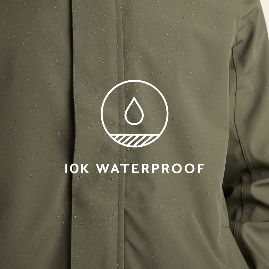 Flynn Mens Waterproof Jacket - Moss Green - Image 11