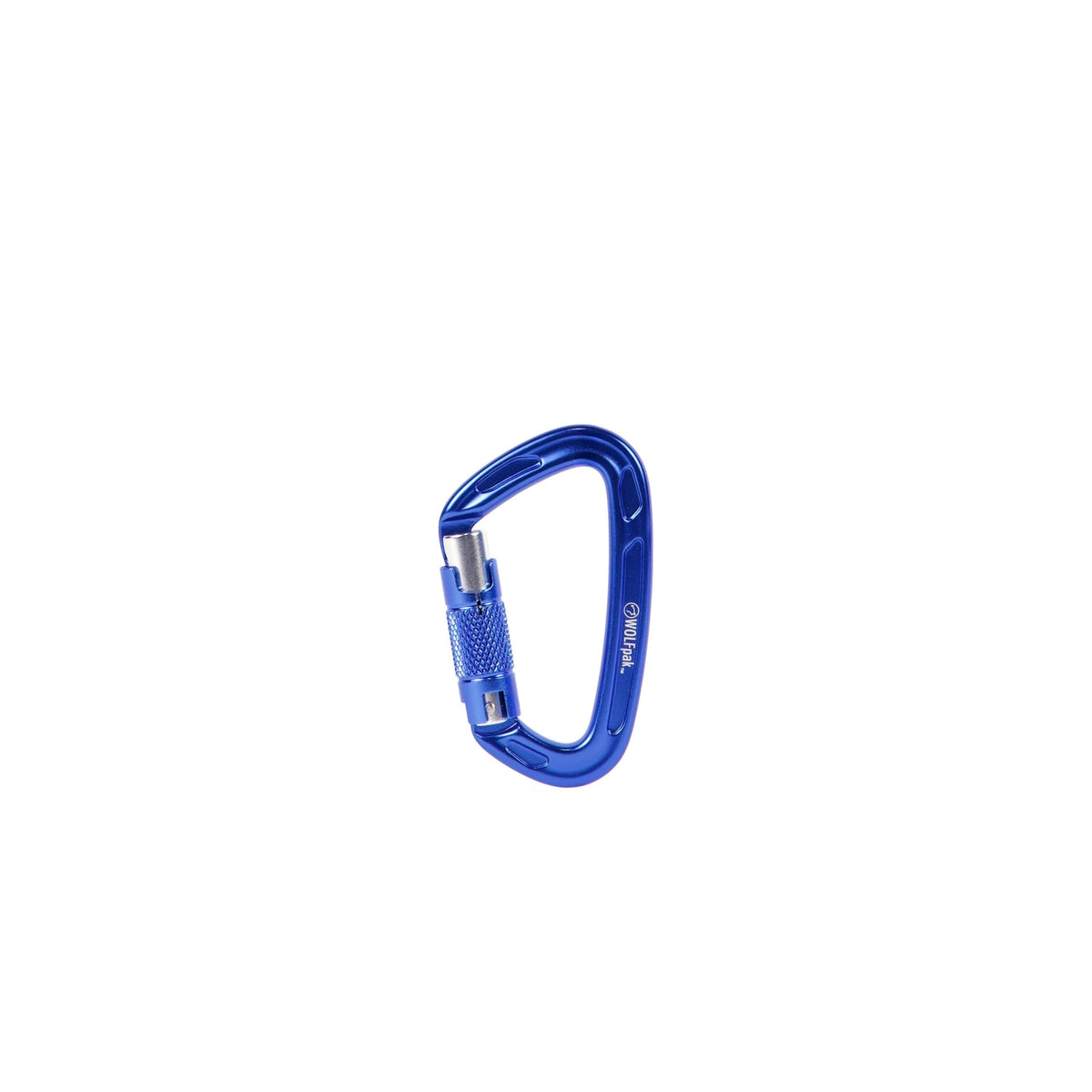 Auto Locking Carabiner Blue & Silver - Image 3