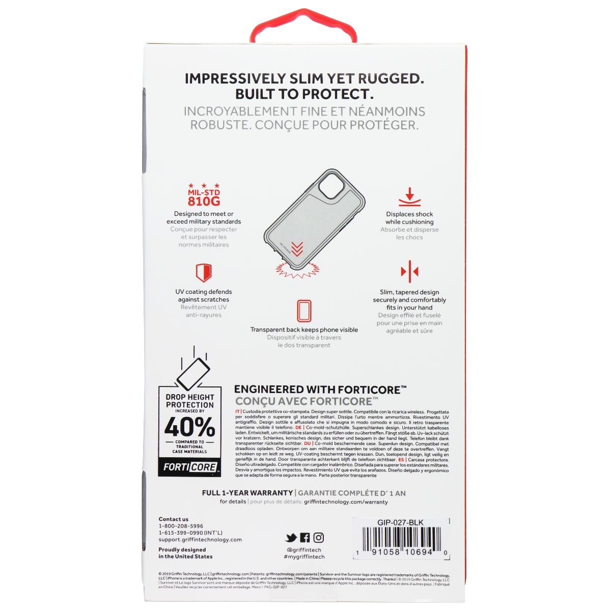 Griffin Survivor Strong Series Case for Apple iPhone 11 Pro Max - Black - New - Image 2