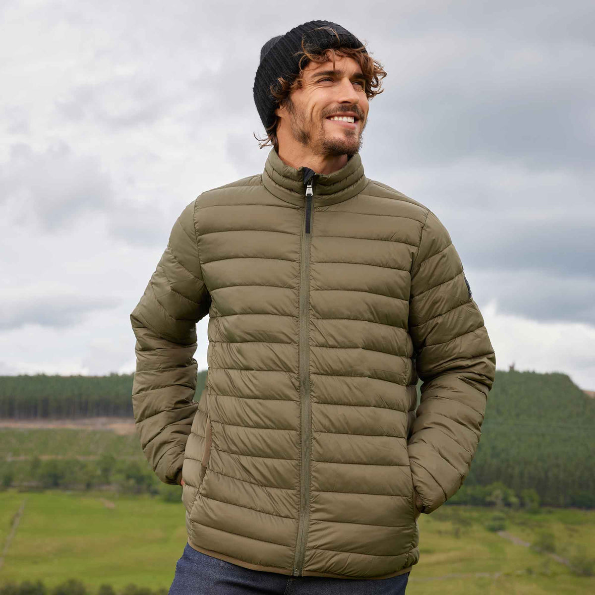 Gibson Mens Insulated Padded Jacket - Khaki - Image 4