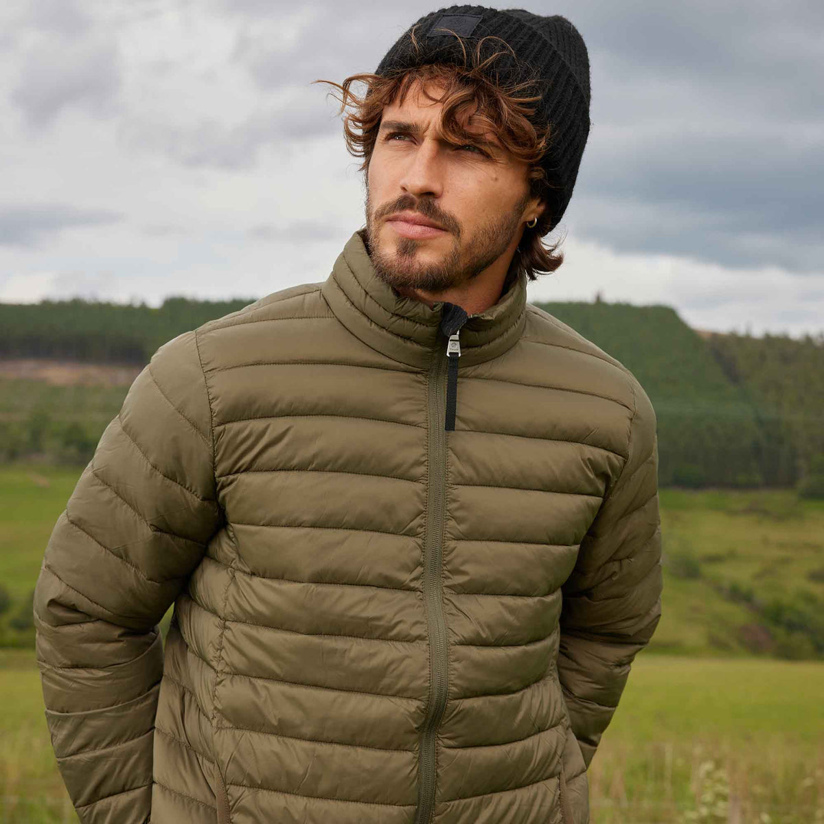 Gibson Mens Insulated Padded Jacket - Khaki - Image 5