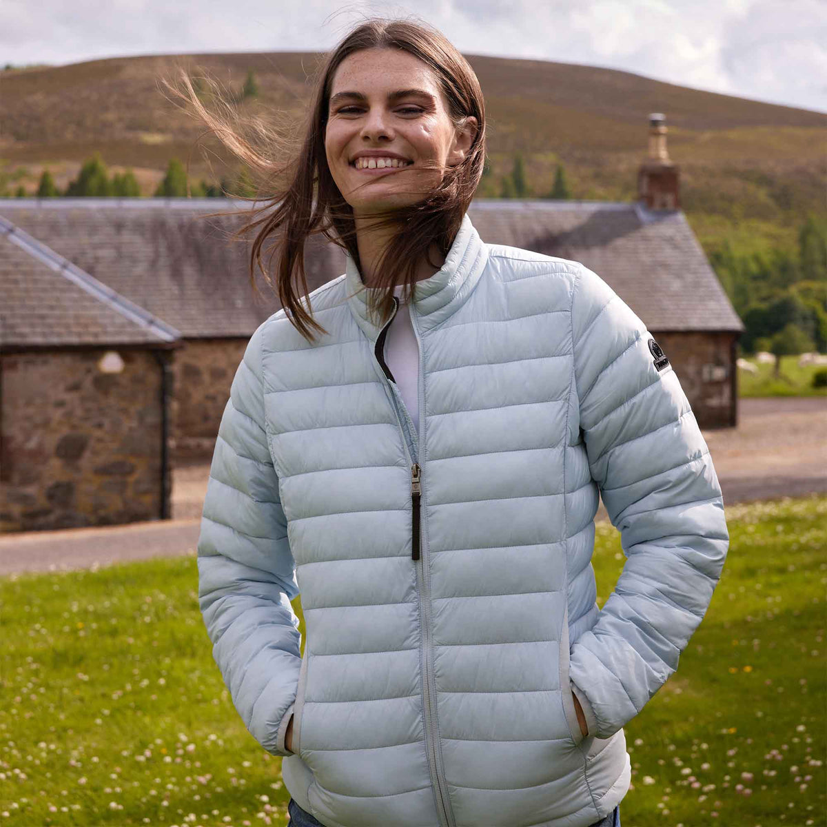 Gibson Womens Insulated Padded Jacket - Ice Blue - Image 2