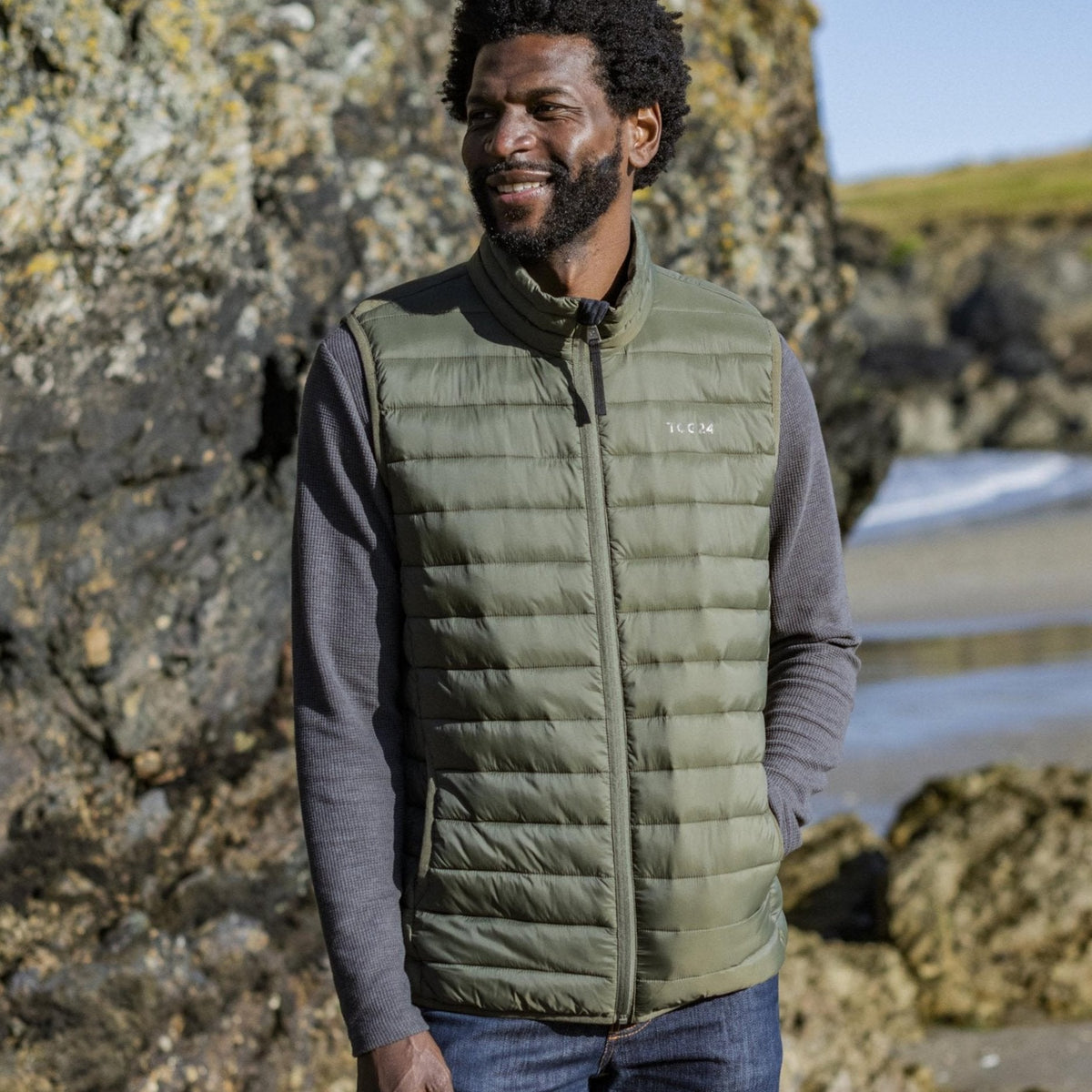 Gibson Mens Insulated Padded Gilet - Khaki - Image 8