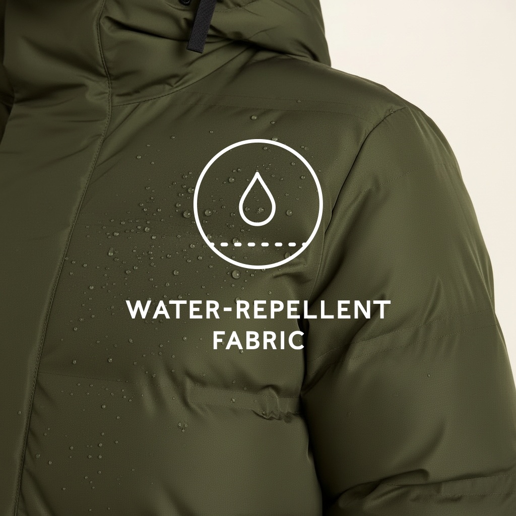 Glaston Womens Shower Resistant Insulated Parka - Dark Green - Image 7