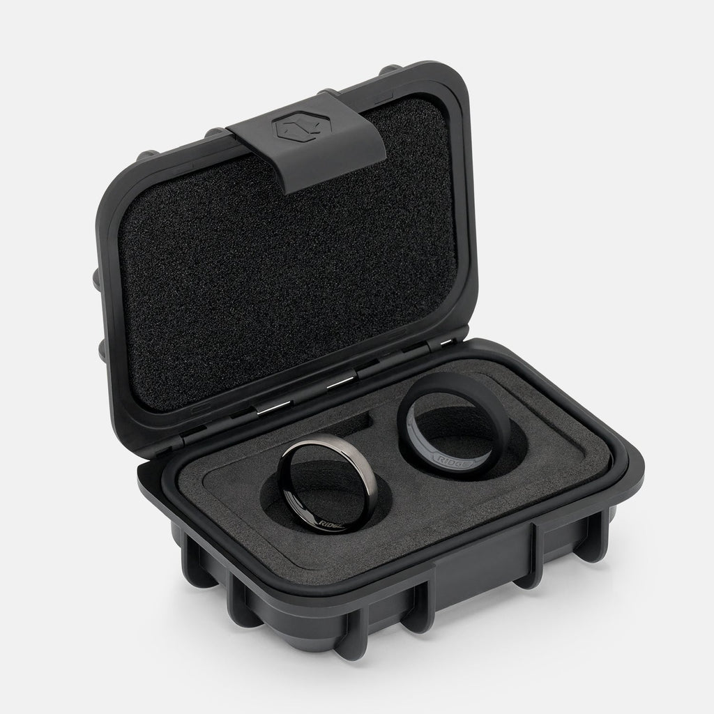 Ridge 4mm Rounded Ring Set - Gunmetal - Image 2