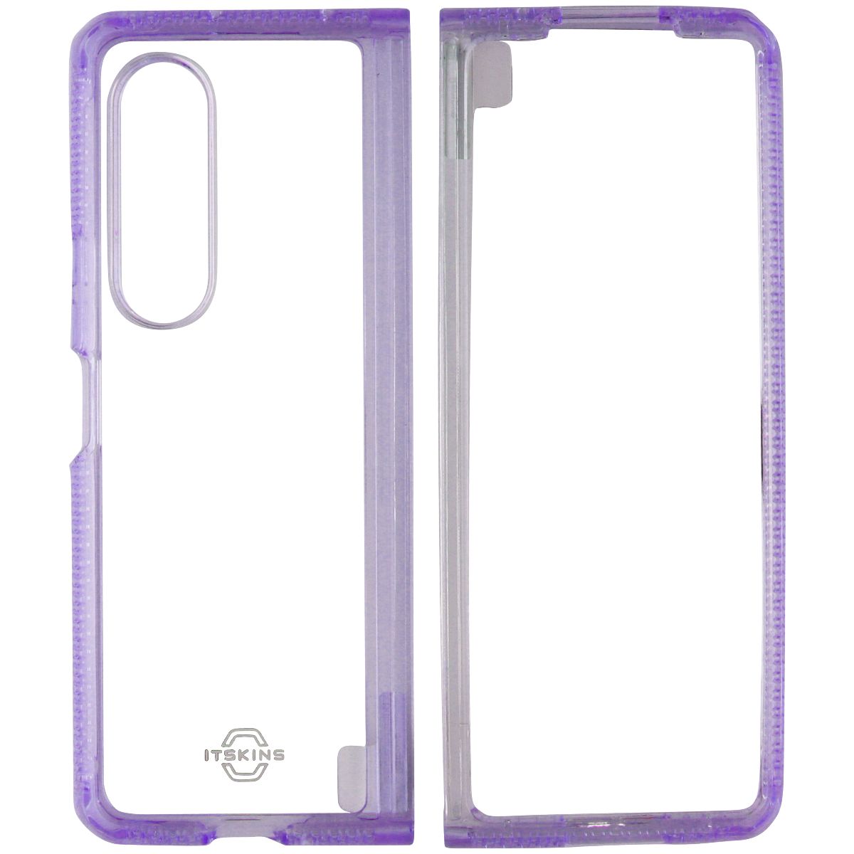 ITSKINS Hybrid R // Clear Case for Samsung Galaxy Z Fold3 5G - Lavender/Clear - New - Image 2