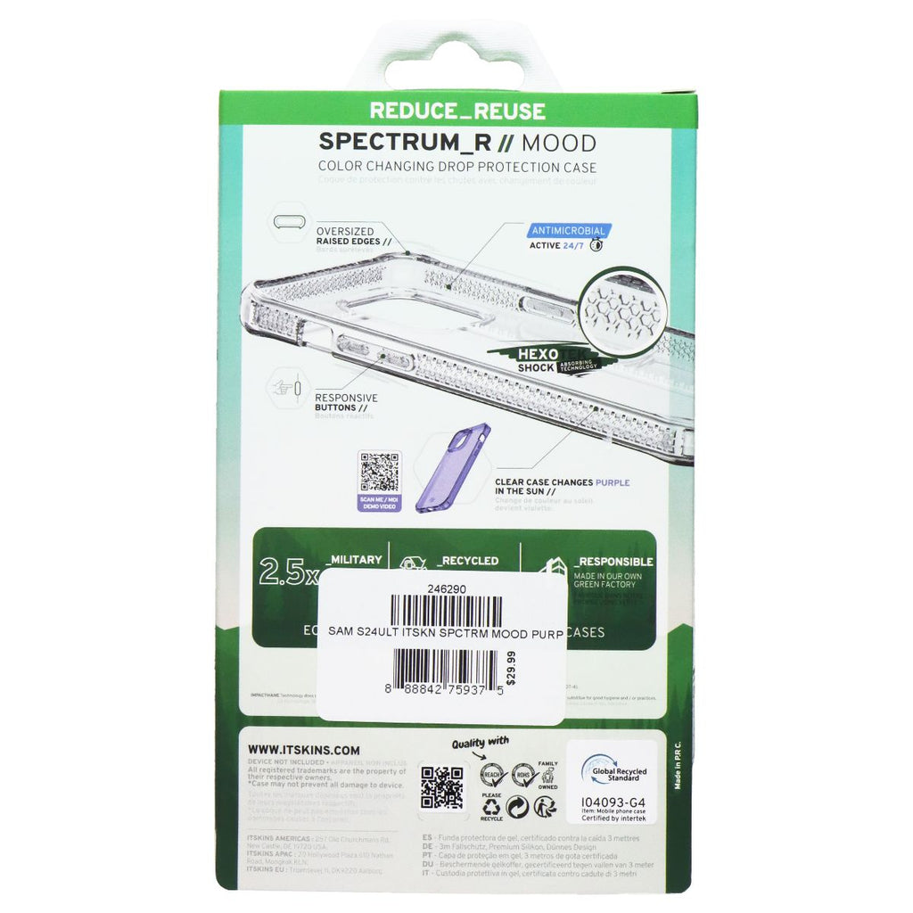 ITSKINS Spectrum_R Mood Case for Samsung Galaxy S24 Ultra - Clear / Purple - New - Image 2