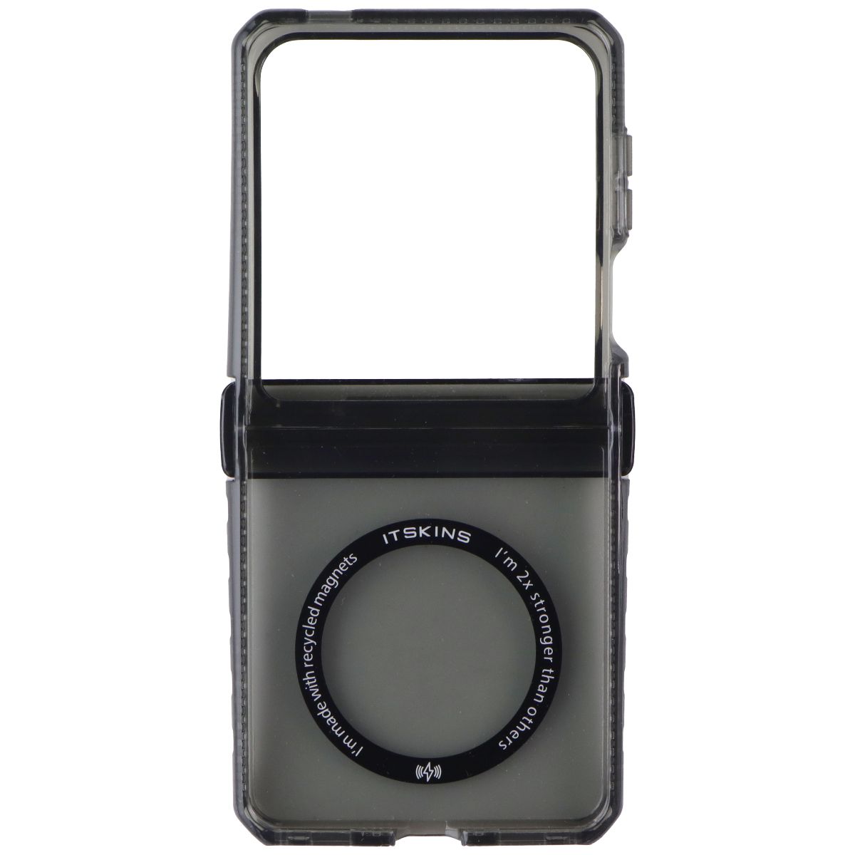 ITSKINS Hybrid R Clear Hinge Magnetic Case for Samsung Galaxy Z Flip7 - Smoke - New - Image 3
