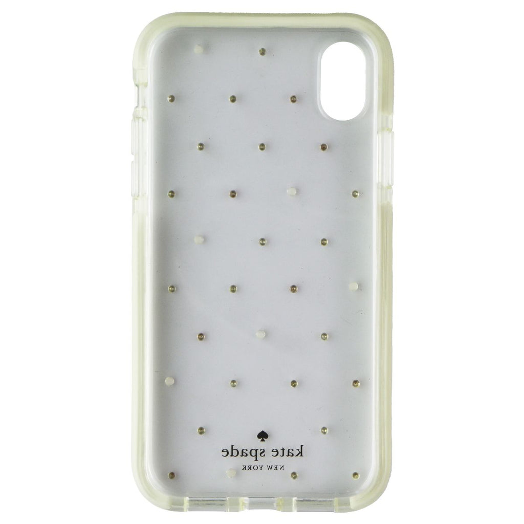 Kate Spade Defensive Hardshell Case for Apple iPhone XR - Clear / Pin Dot Gems - New - Image 3