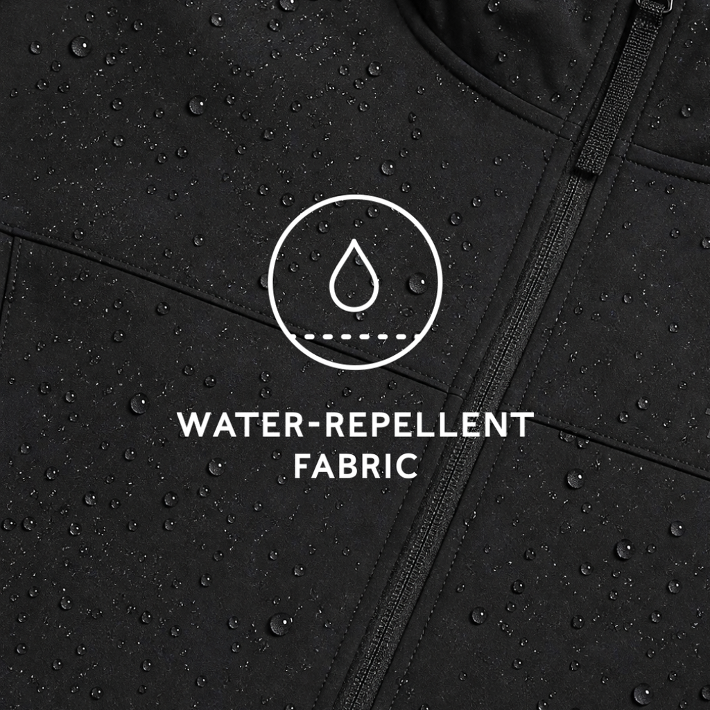Keld Womens Long Shower Resistant Hooded Softshell Jacket - Black - Image 8