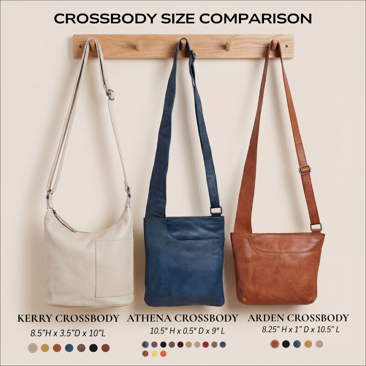 Athena Leather Crossbody Bag - Image 3