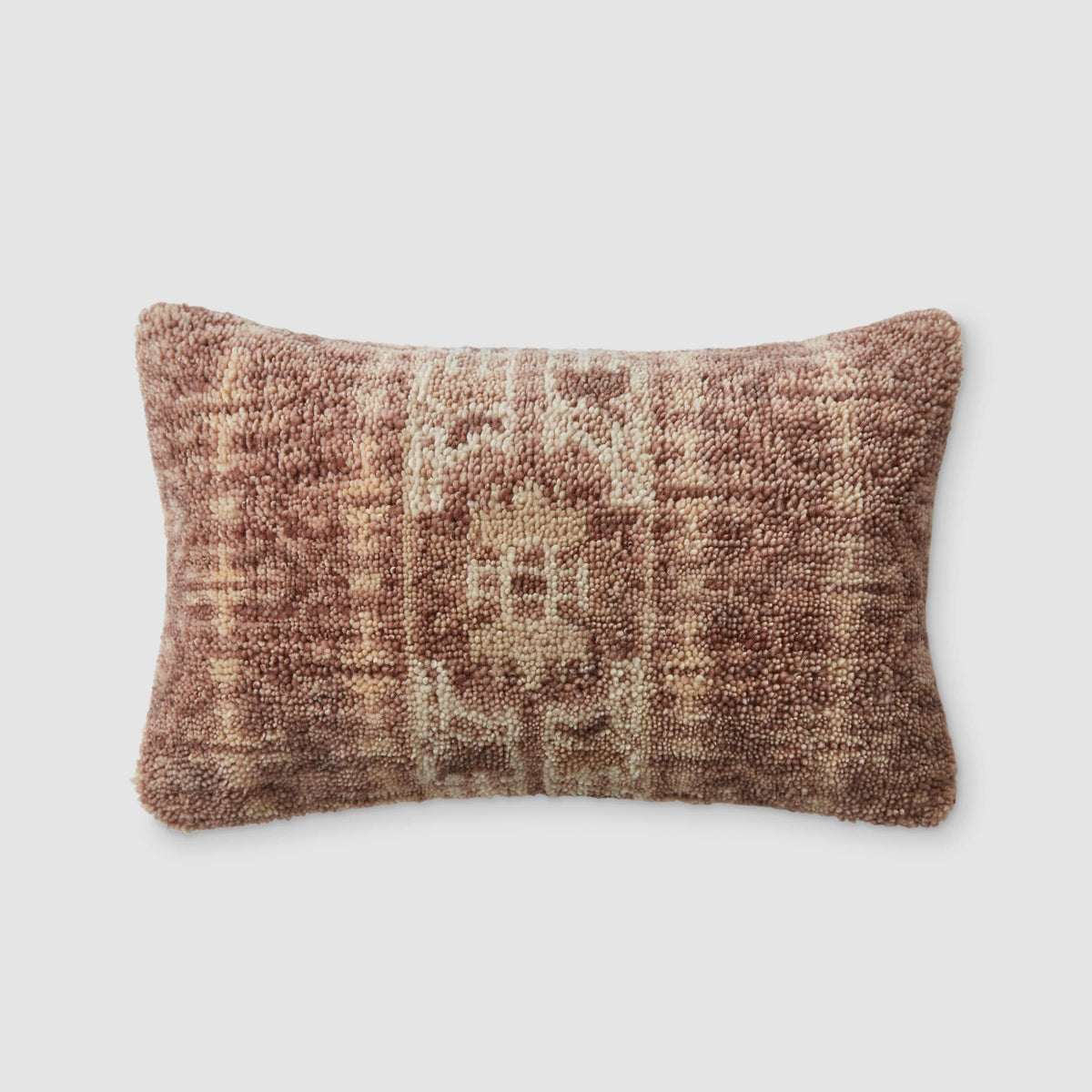 Krisha Hand-Knotted Lumbar Pillow - Mulberry