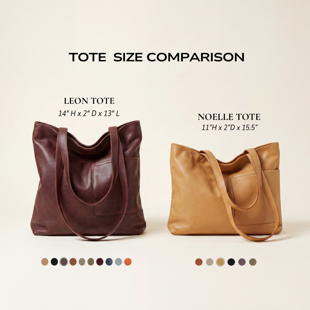 Noelle Leather Tote Bag - Image 3