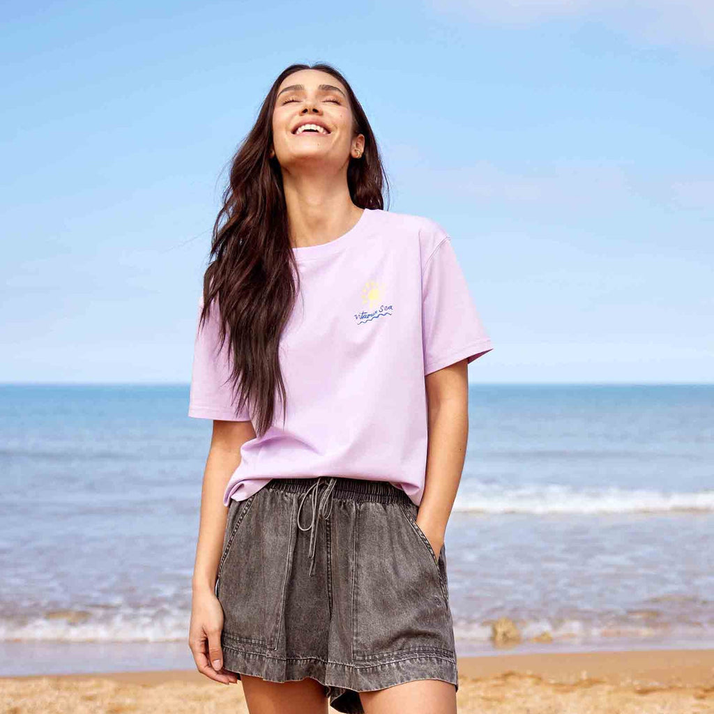 Lupin Womens Relaxed Fit Supersoft Emmy Lupin T-Shirt - Lilac Blossom - Image 2