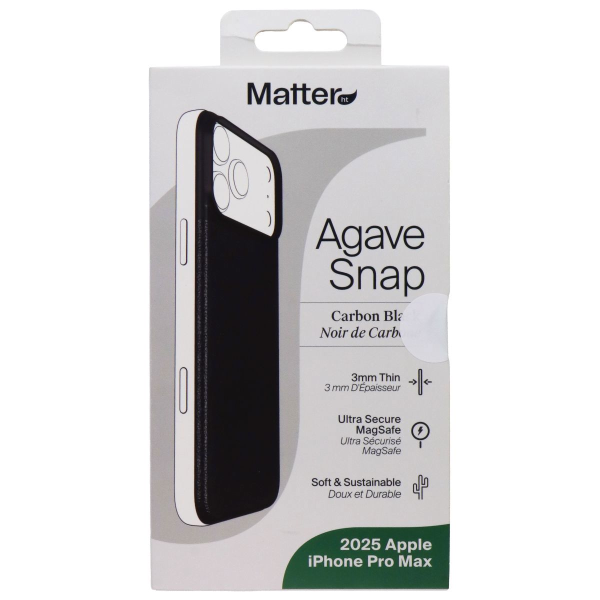 Matter Agave Snap Cover for MagSafe for Apple iPhone 17 Pro Max - Carbon Black - New - Image 4