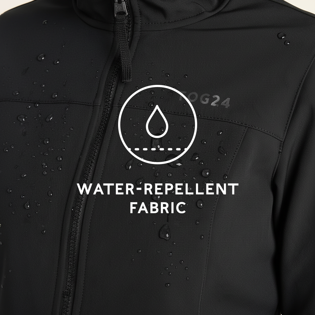 Marina Womens Long Water Resistant Softshell Jacket - Black - Image 7