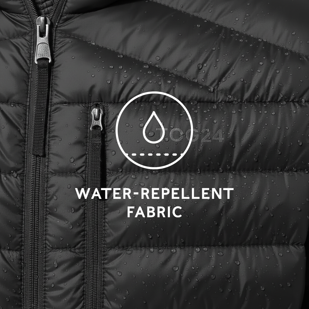 North Mens RDS Certified Down Hooded Jacket - Black - Image 8