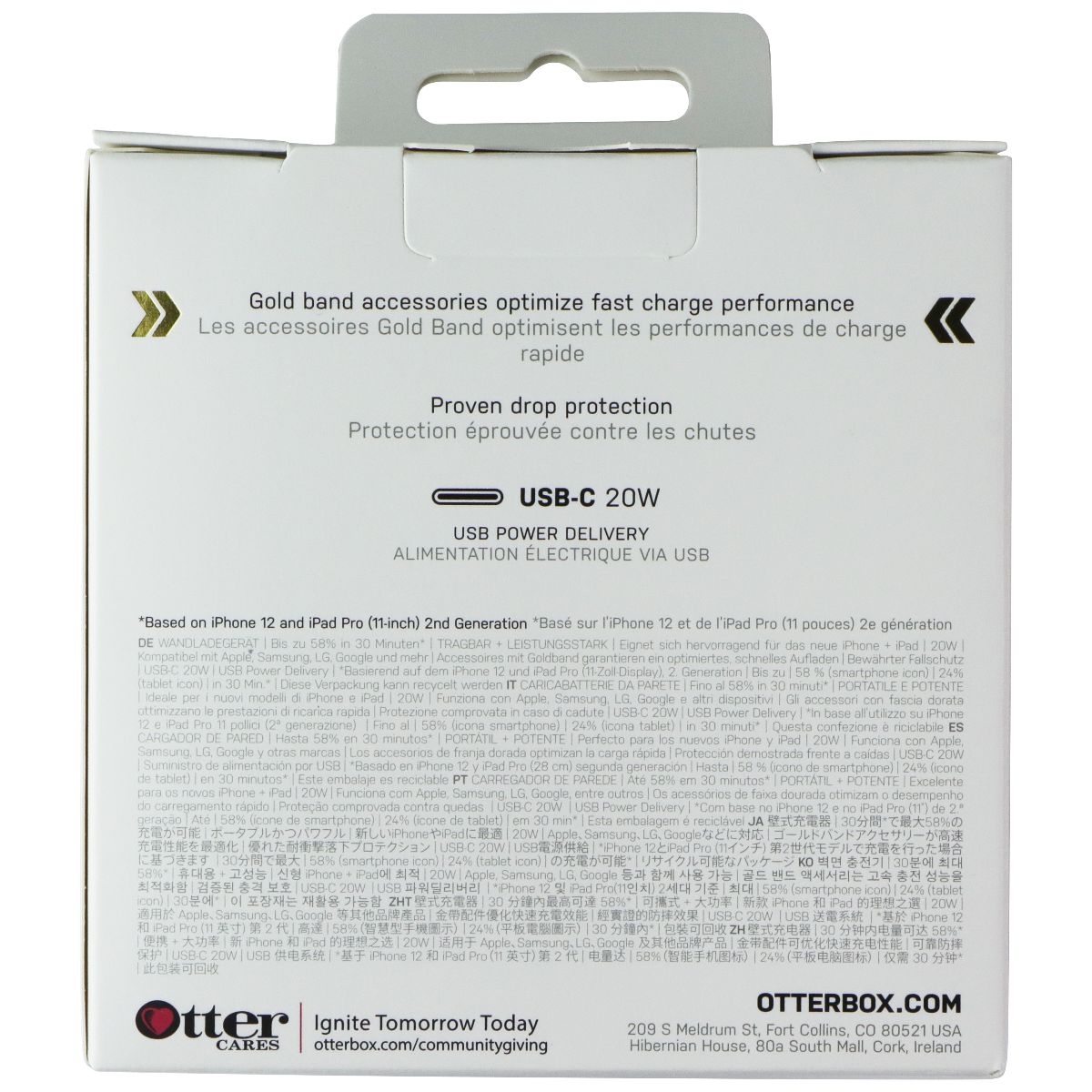OtterBox Protection + Power Kit Case & Charger for iPhone 14 Plus - Clear/White - New - Image 8