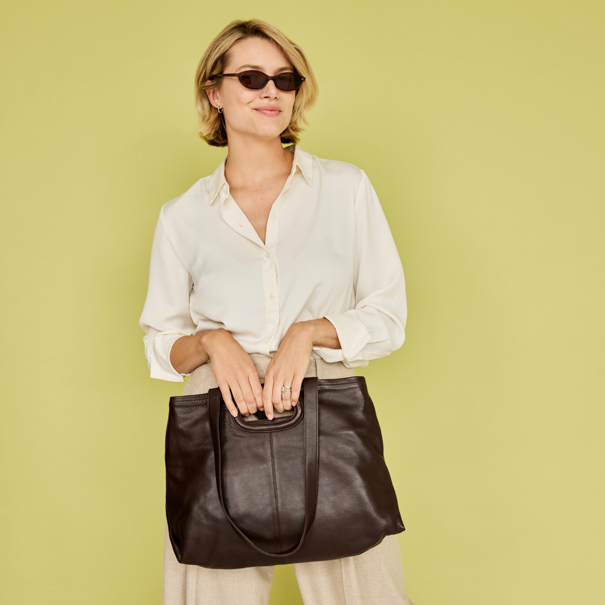 Orly Milled Leather Tote Bag - Image 6
