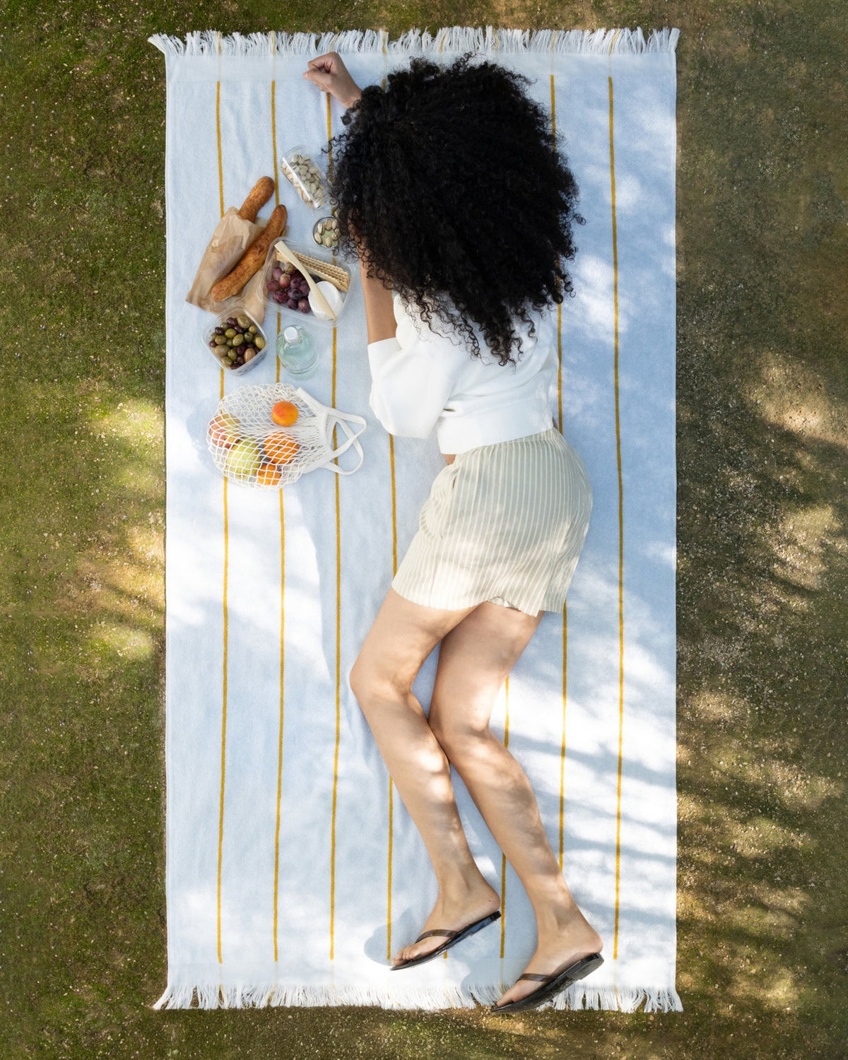 Bayside Beach Towel - FINAL SALE (Lagoon with Marigold) - Image 5