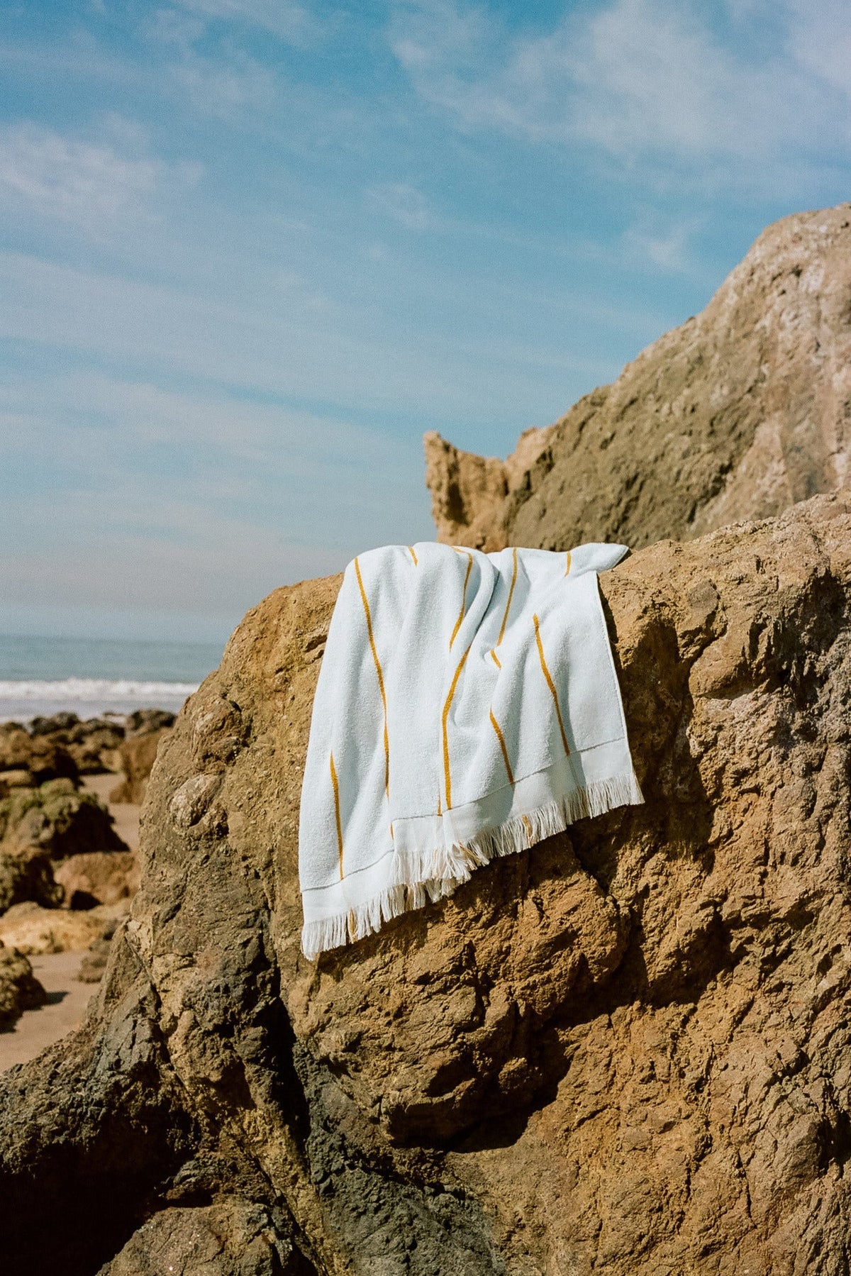 Bayside Beach Towel - FINAL SALE (Lagoon with Marigold) - Image 4
