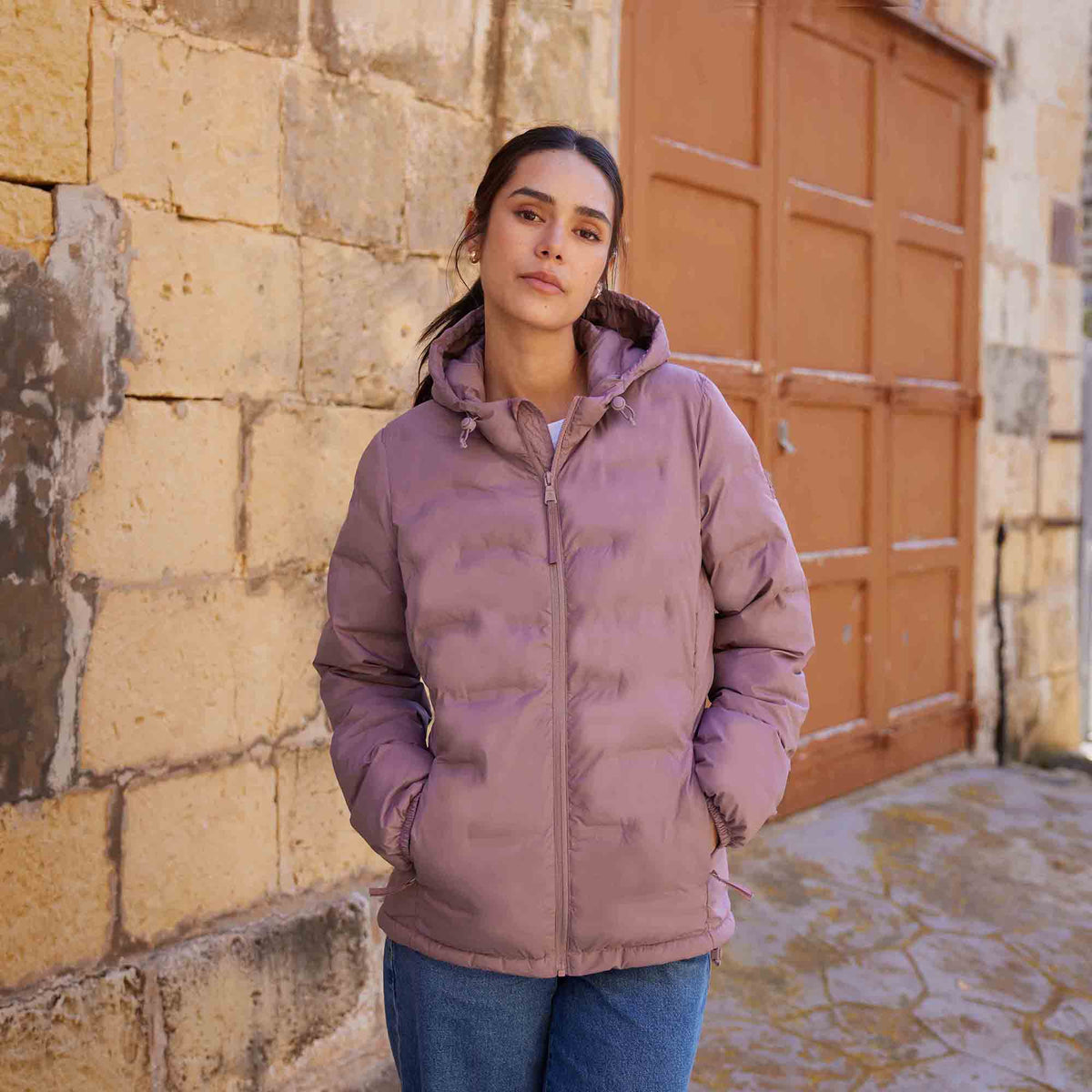 Palmer Womens Shower Resistant Insulated Jacket - Mauve - Image 8