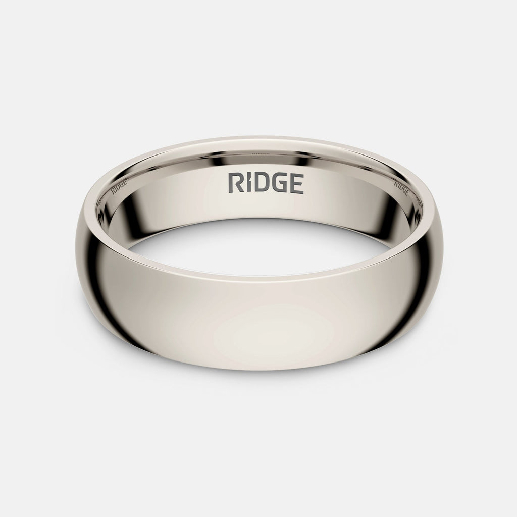 Ridge 6mm Rounded Ring Set - Platinum | Tantalum - Image 2