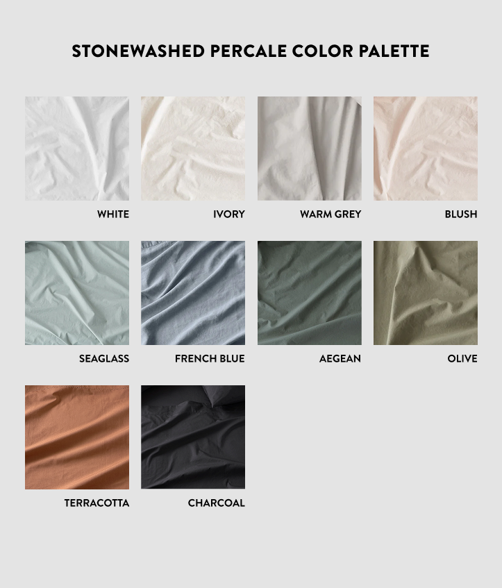 Stonewashed Organic Cotton Percale Shams - Image 27