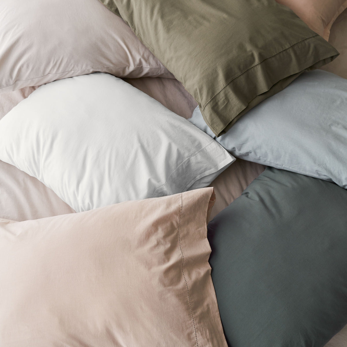 Stonewashed Organic Cotton Percale Pillowcases - Image 24