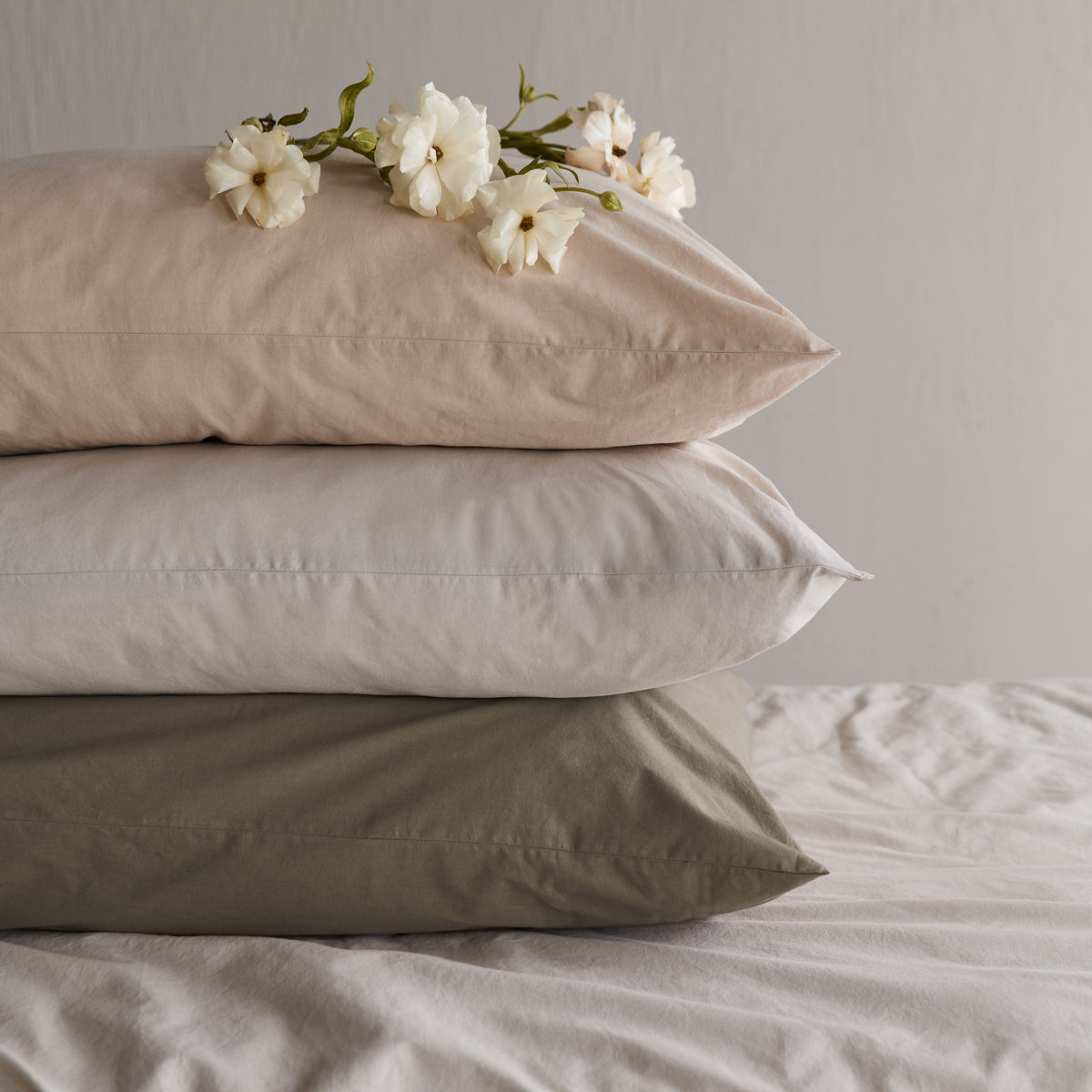 Stonewashed Organic Cotton Percale Pillowcases - Image 31