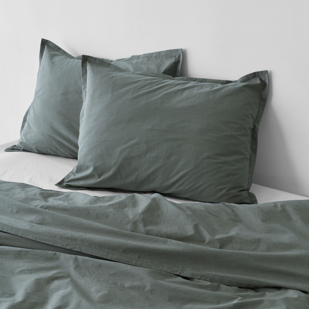 Stonewashed Organic Cotton Percale Shams - Image 4