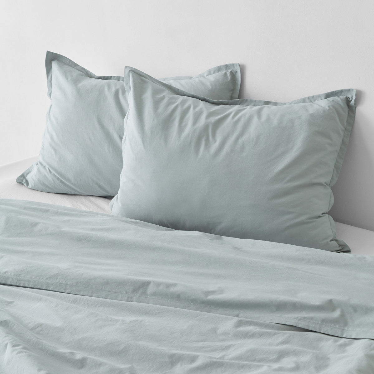 Stonewashed Organic Cotton Percale Shams - Image 13