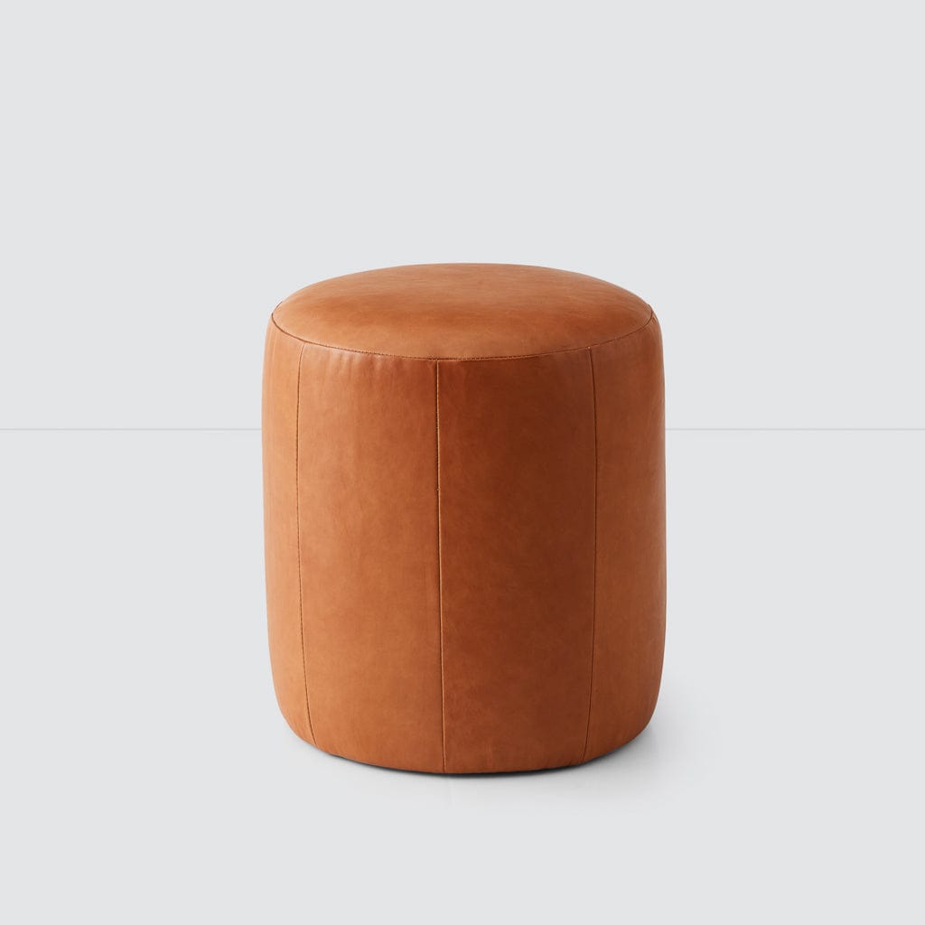 Torres Round Leather Ottoman - Small - Image 2