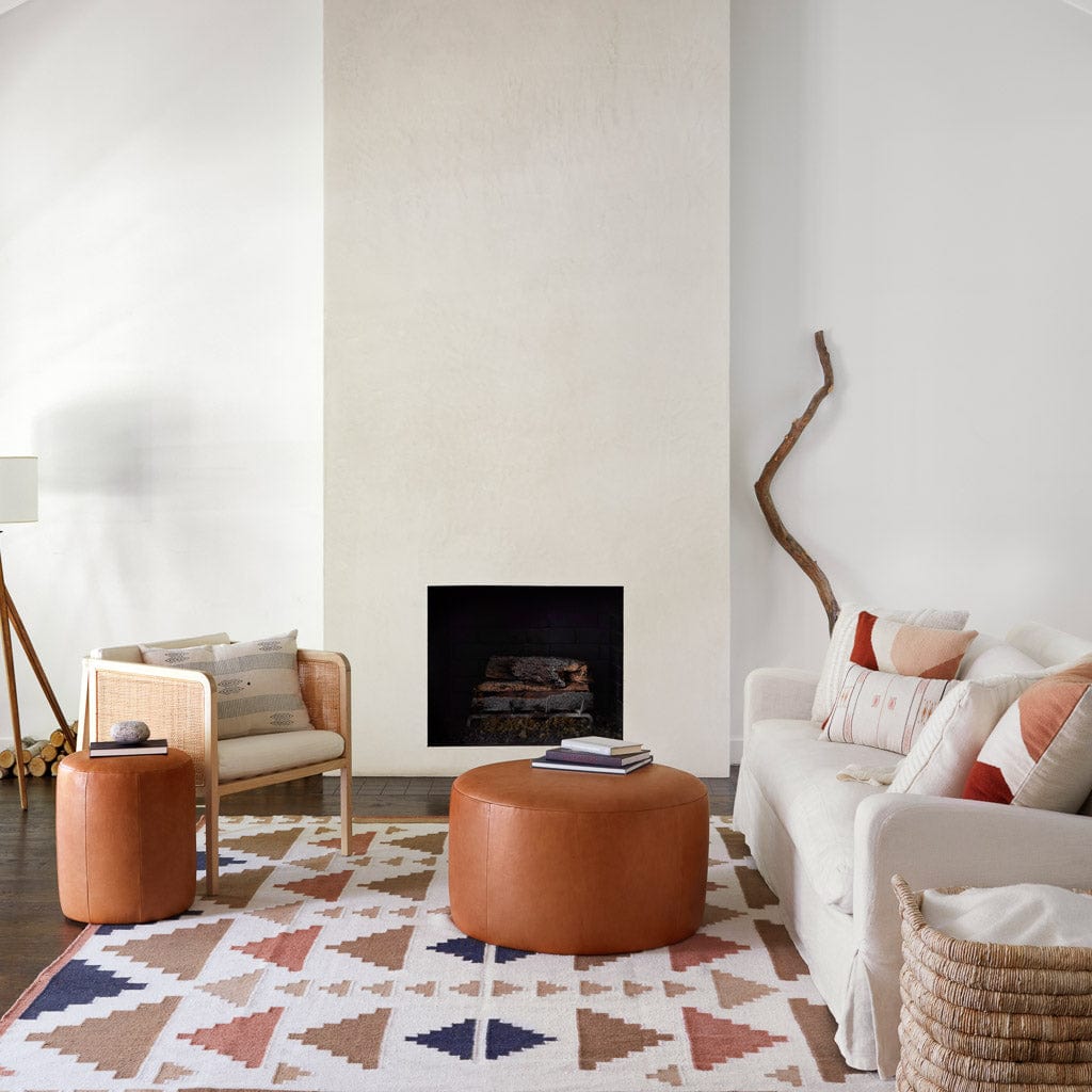 Torres Round Leather Ottoman - Small - Image 4