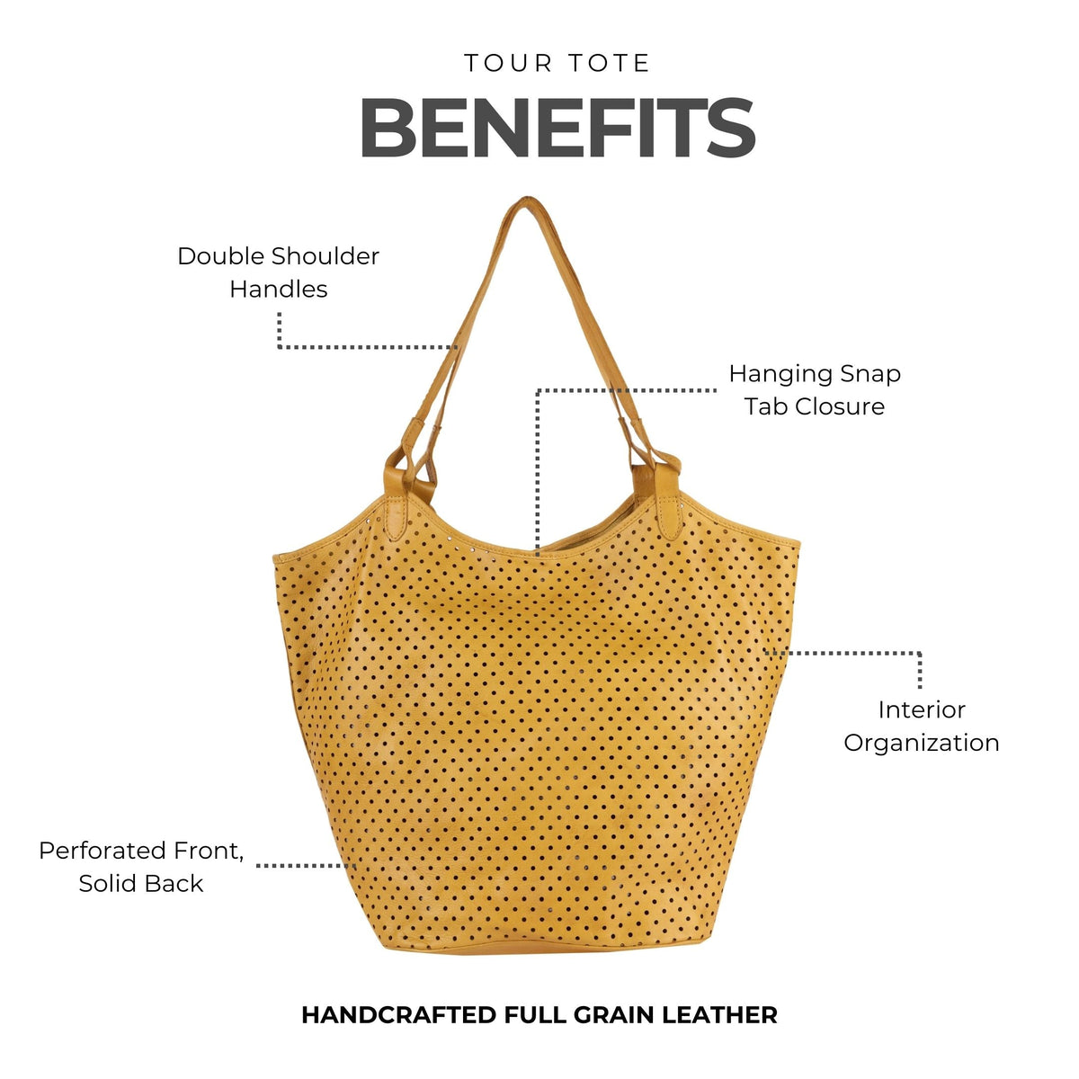 Tour Leather Tote Bag - Image 11