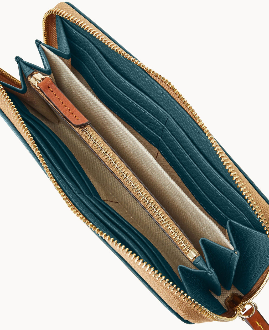 Pebble Grain Large Zip Around Wristlet - Image 39
