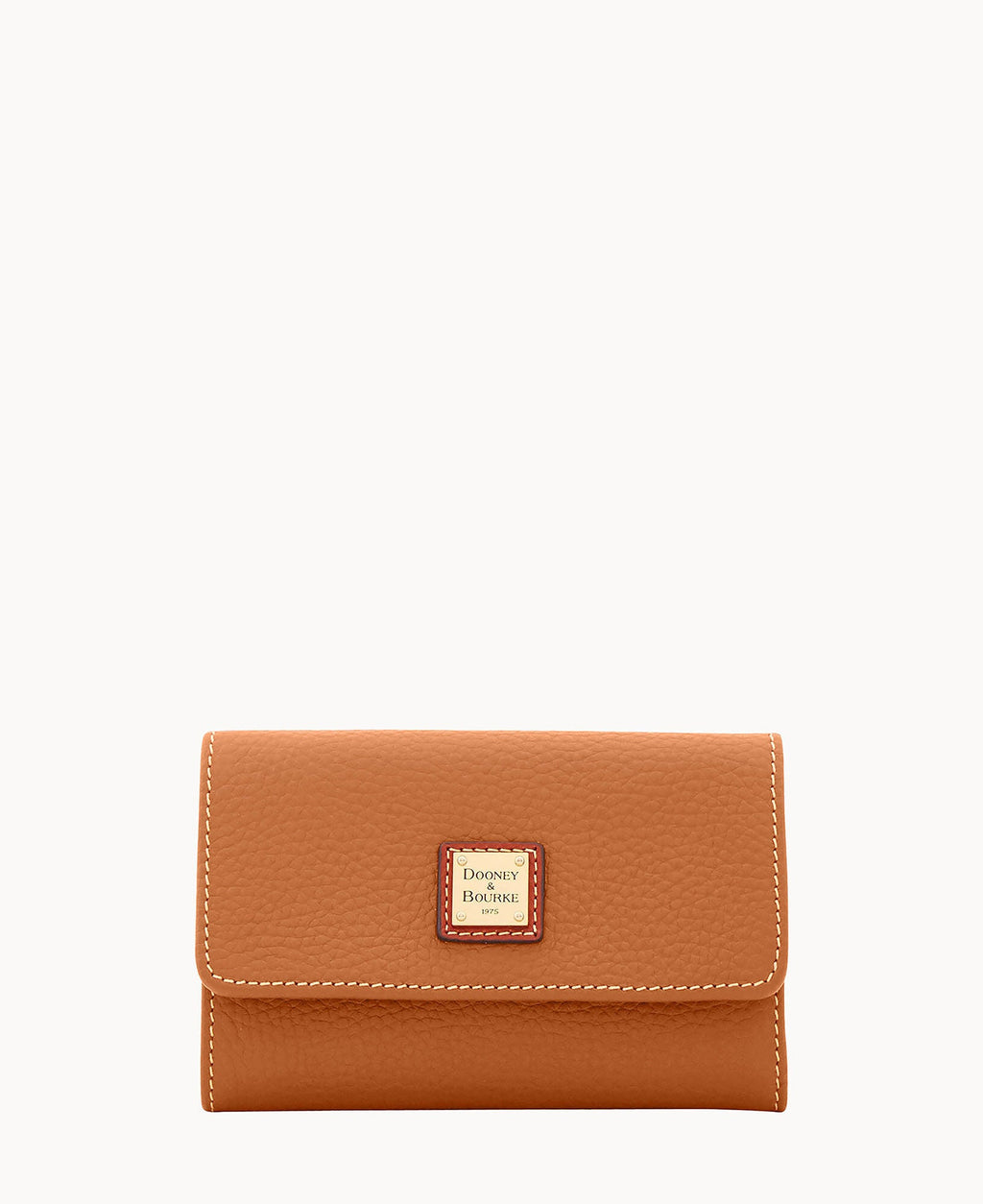 Pebble Grain Flap Wallet - Sand