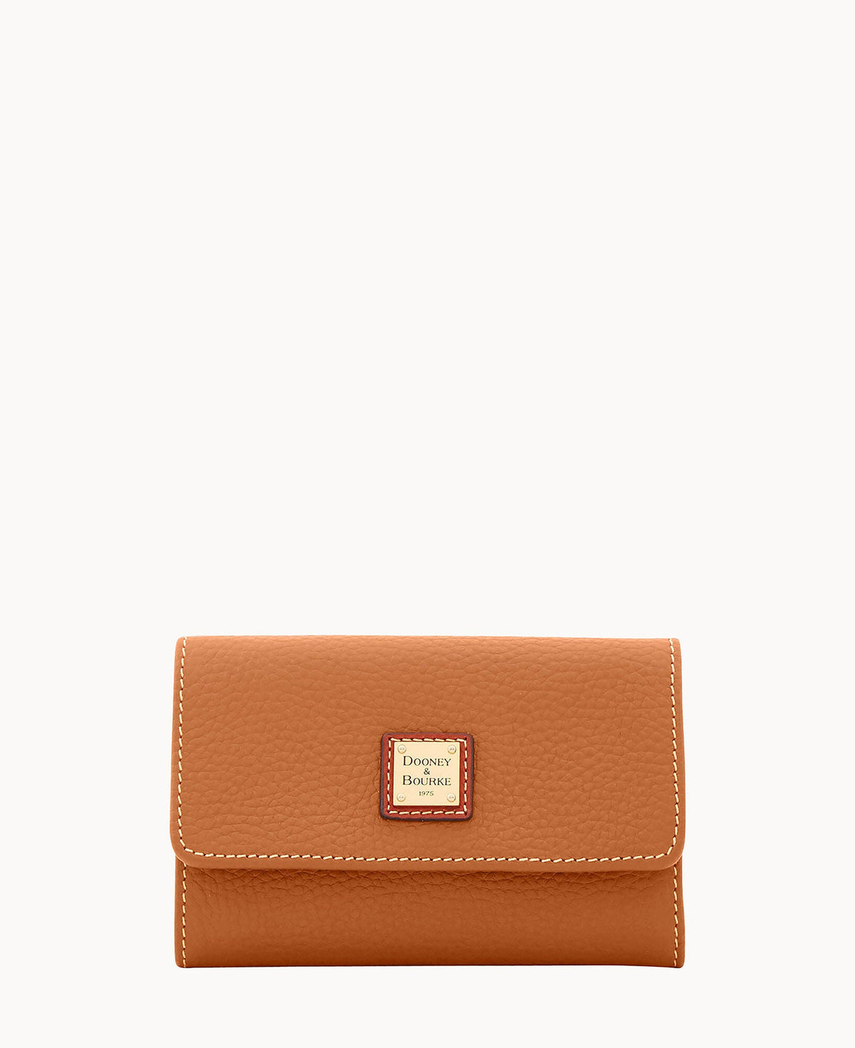 Pebble Grain Flap Wallet - Sand