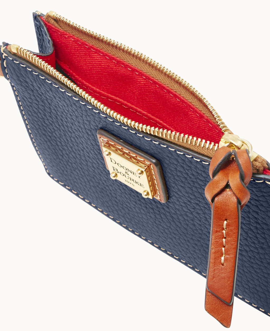 Pebble Grain Zip Top Card Case Wristlet - Image 103
