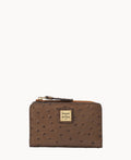 Ostrich Zip Credit Card Wallet 14 - Mushroom