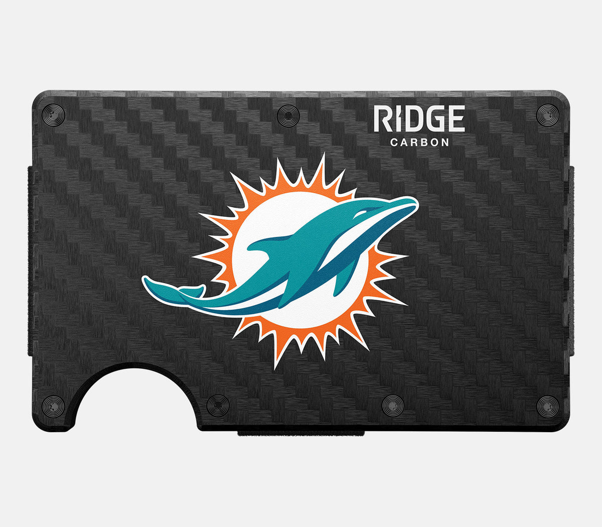 Ridge Wallet - Miami Dolphins - Carbon Fiber 3k - Image 2