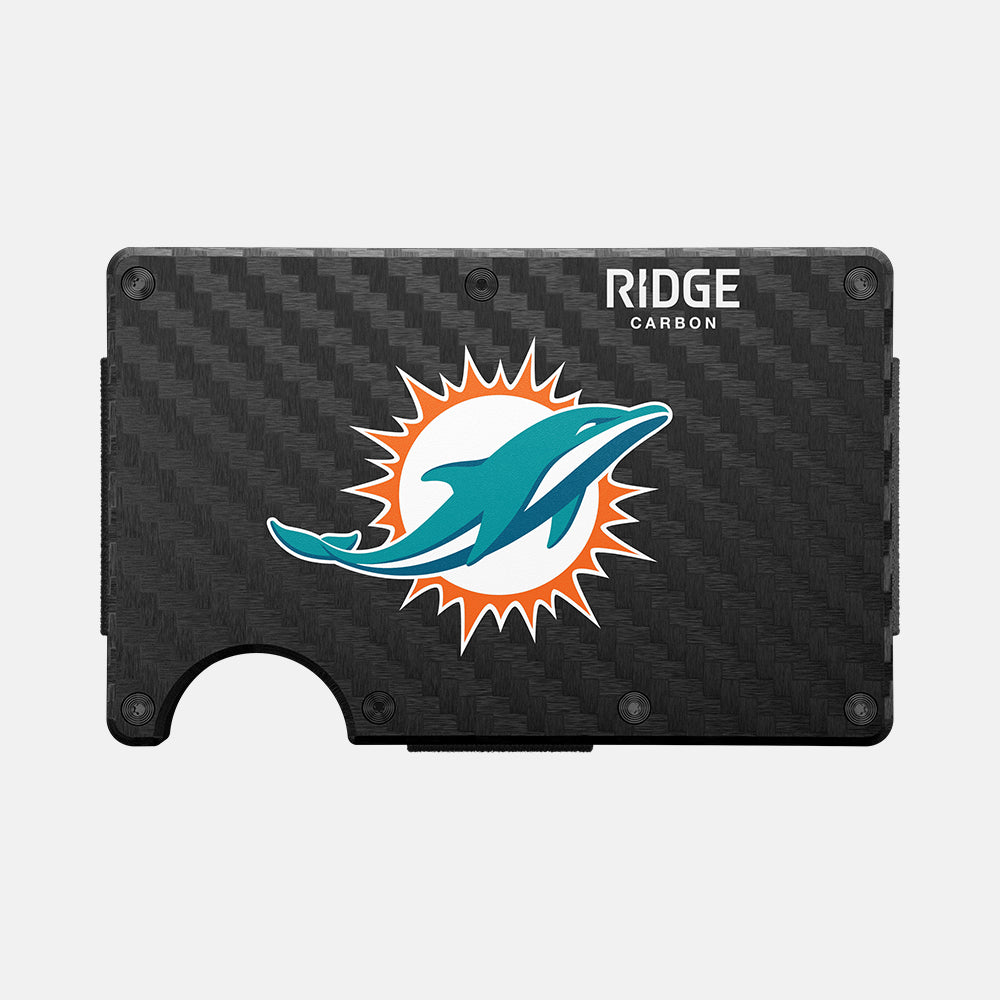 Ridge Wallet - Miami Dolphins - Carbon Fiber 3k