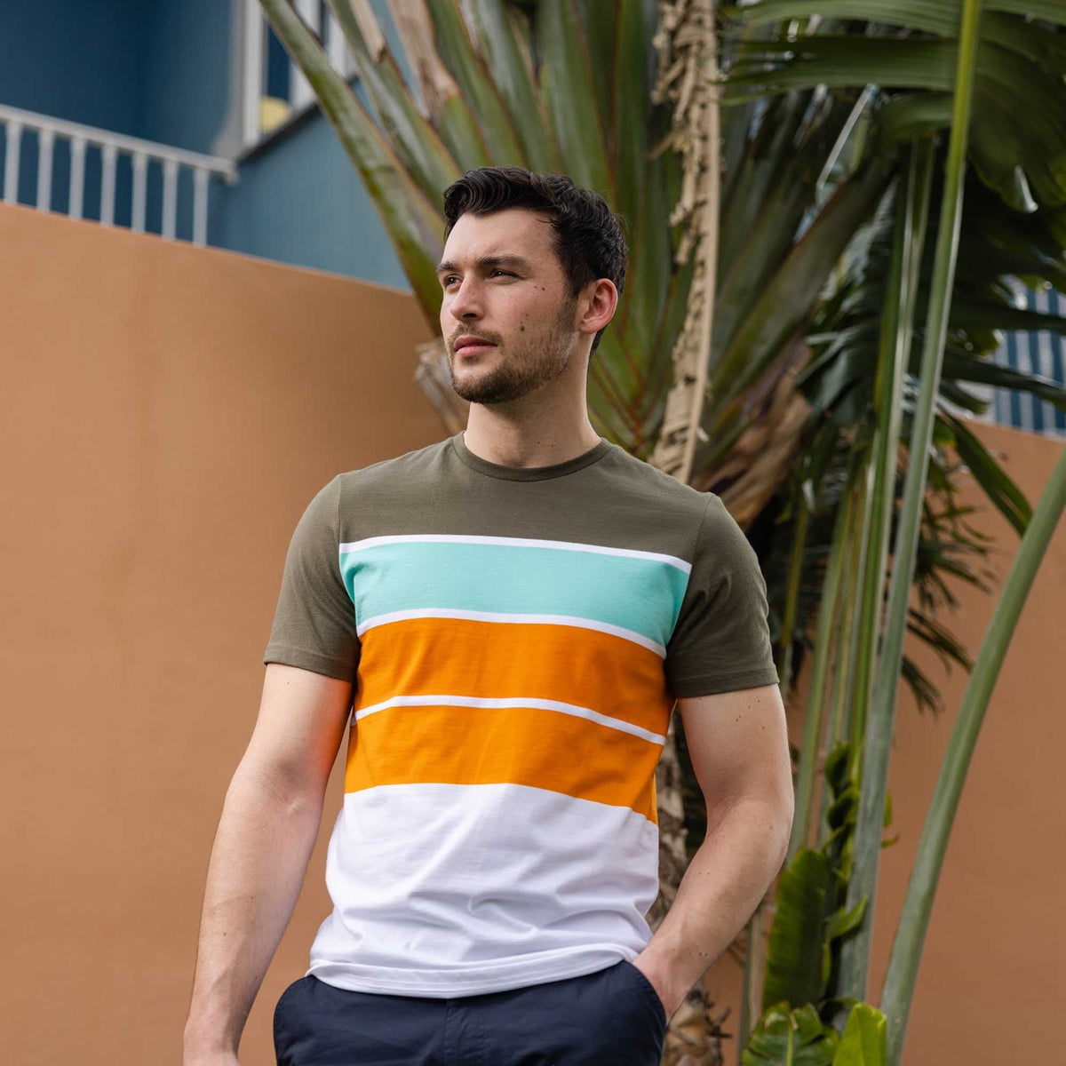 Whitwick Mens T-Shirt - Khaki - Image 2